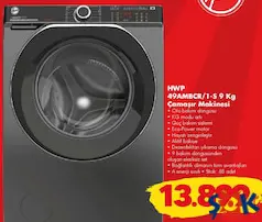 HOOVER HWP 49AMBCR/1-S 1400 DEVİR 9 KG ÇAMAŞIR MAKİNESİ